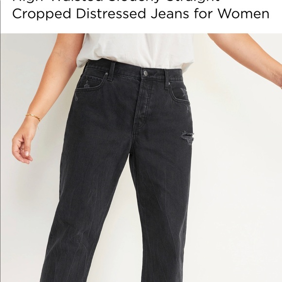 High waisted black mom jean - Picture 2 of 3